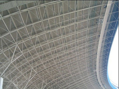 Construction de bâtiments de gymnase en métal préfabriqué à grande portée