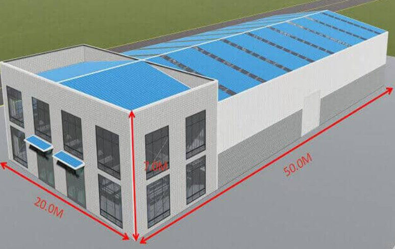 Bâtiments métalliques à faible coût Atelier Hangar Cadre en acier Entrepôt de structure en acier préfabriqué