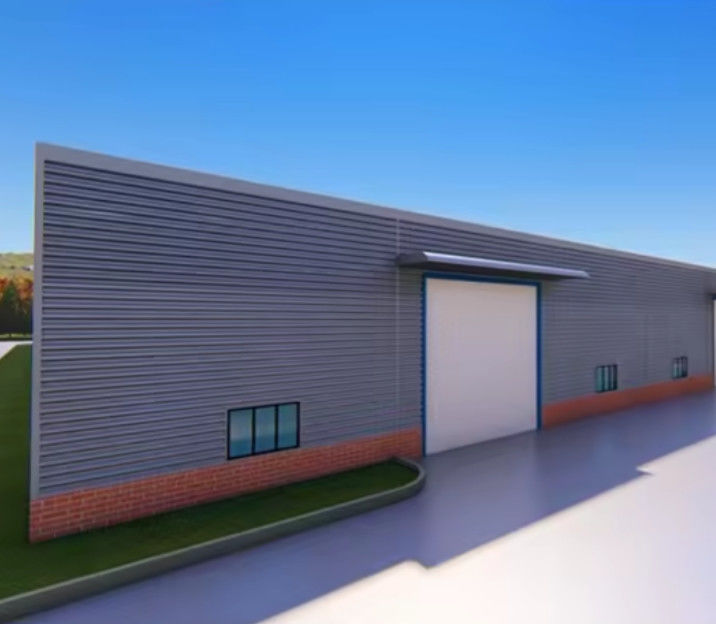 Construction d'un atelier de structures en acier industriel anti-corrosif à grande portée et résistant aux séismes